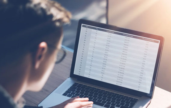 man working on laptop